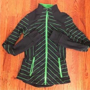 Lululemon Define Jacket Navy and Green Striped